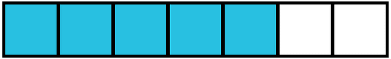 Cerulean-Blue Rectangle Fraction 5:7