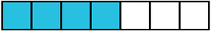 Cerulean-Blue Rectangle Fraction 4:7