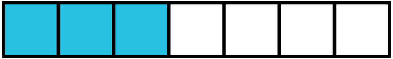 Cerulean-Blue Rectangle Fraction 3:7