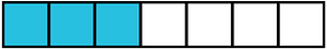 Cerulean-Blue Rectangle Fraction 3:7