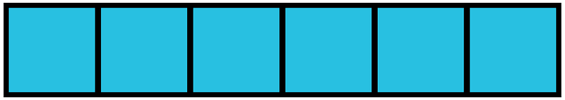 Cerulean-Blue Rectangle Fraction 6:6