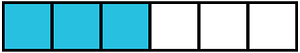 Cerulean-Blue Rectangle Fraction 3:6