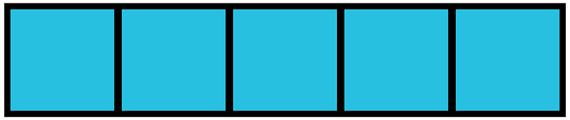 Cerulean-Blue Rectangle Fraction 5:5