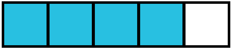 Cerulean-Blue Rectangle Fraction 4:5