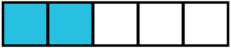 Cerulean-Blue Rectangle Fraction 2:5