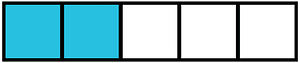 Cerulean-Blue Rectangle Fraction 2:5
