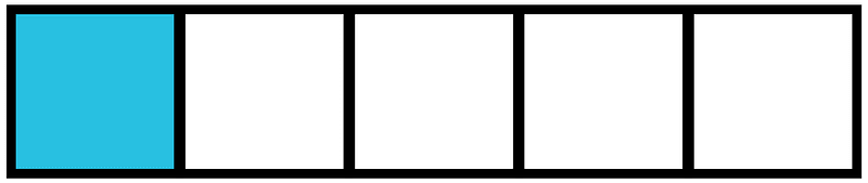 Cerulean-Blue Rectangle Fraction 1:5