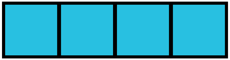 Cerulean-Blue Rectangle Fraction 4:4