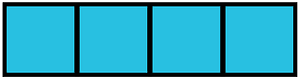 Cerulean-Blue Rectangle Fraction 4:4
