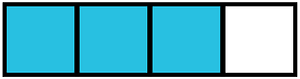 Cerulean-Blue Rectangle Fraction 3:4