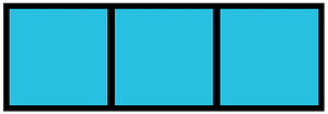 Cerulean-Blue Rectangle Fraction 3:3