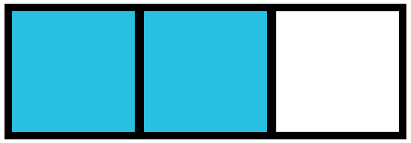 Cerulean-Blue Rectangle Fraction 2:3