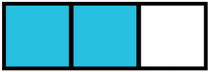 Cerulean-Blue Rectangle Fraction 2:3