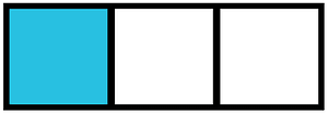 Cerulean-Blue Rectangle Fraction 1:3