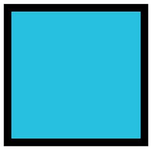 Cerulean-Blue Rectangle Fraction 1:1