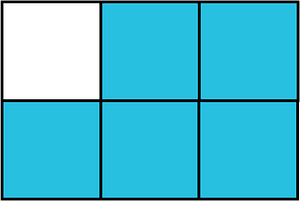 Cerulean-Blue Rectangle Fraction 5:6