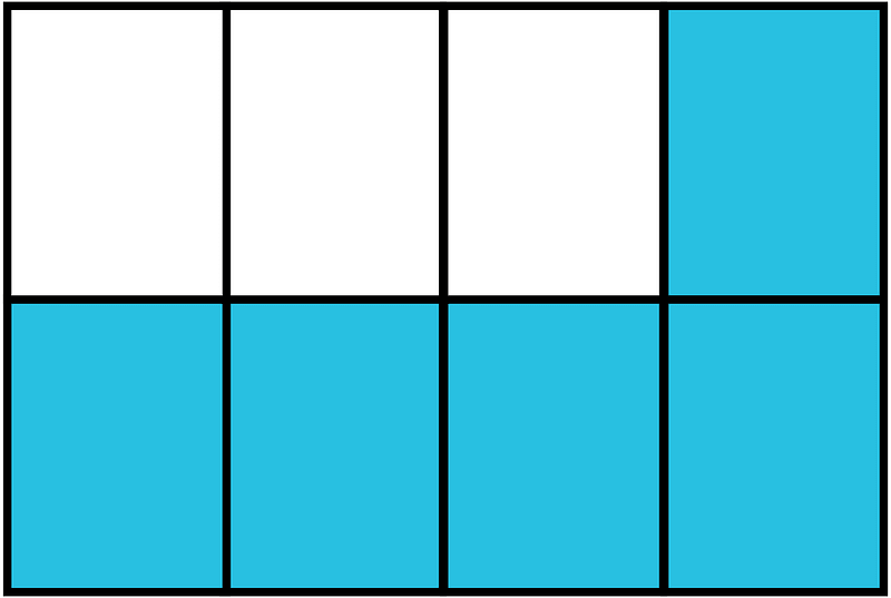 Cerulean-Blue Rectangle Fraction 5:8