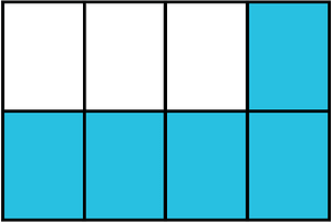 Cerulean-Blue Rectangle Fraction 5:8