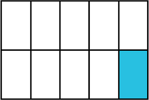 Cerulean-Blue Rectangle Fraction 1:10