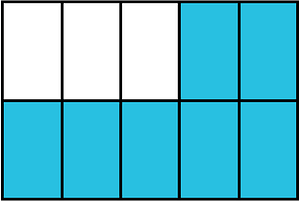 Cerulean-Blue Rectangle Fraction 7:10