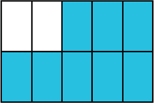 Cerulean-Blue Rectangle Fraction 8:10