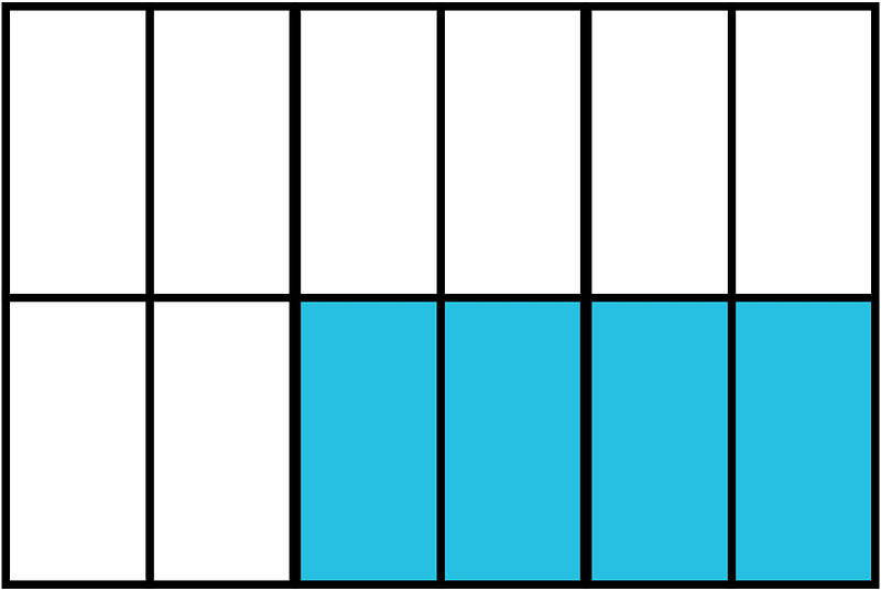 Cerulean-Blue Rectangle Fraction 4:12