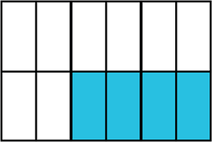 Cerulean-Blue Rectangle Fraction 4:12