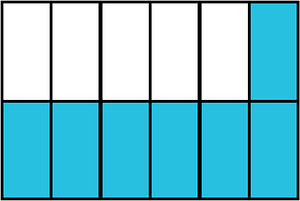 Cerulean-Blue Rectangle Fraction 7:12