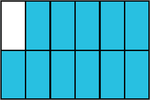 Cerulean-Blue Rectangle Fraction 11:12