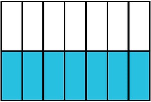 Cerulean-Blue Rectangle Fraction 7:14
