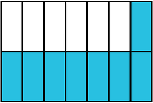 Cerulean-Blue Rectangle Fraction 8:14