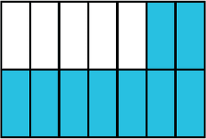 Cerulean-Blue Rectangle Fraction 9:14
