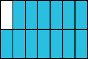 Cerulean-Blue Rectangle Fraction 13:14