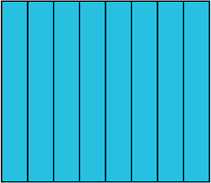 Cerulean-Blue Rectangle Fraction 8:8