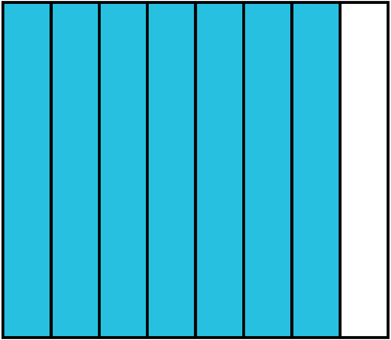 Cerulean-Blue Rectangle Fraction 7:8