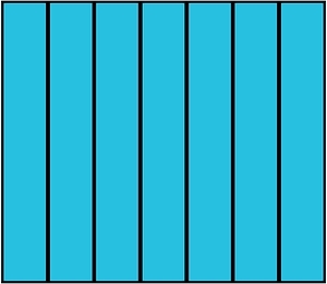 Cerulean-Blue Rectangle Fraction 7:7