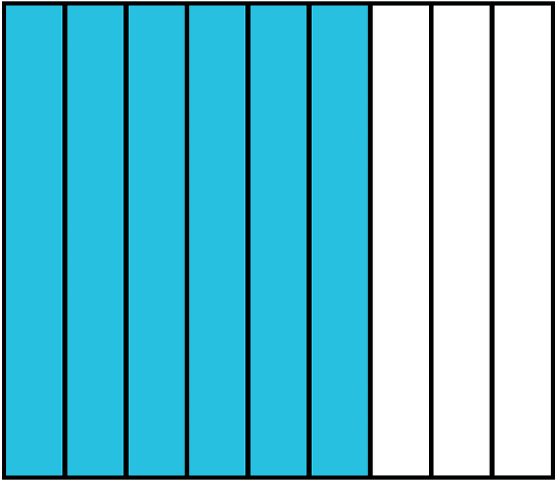 Cerulean-Blue Rectangle Fraction 6:9