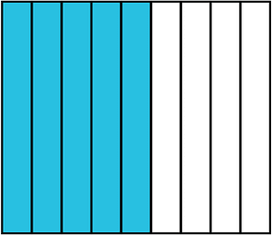 Cerulean-Blue Rectangle Fraction 5:9