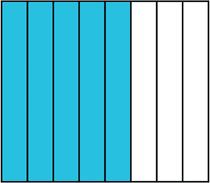 Cerulean-Blue Rectangle Fraction 5:8