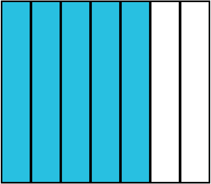 Cerulean-Blue Rectangle Fraction 5:7