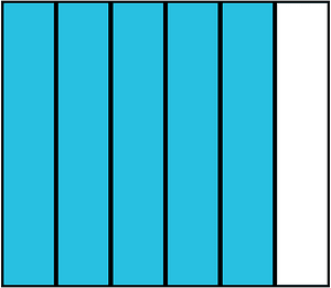 Cerulean-Blue Rectangle Fraction 5:6