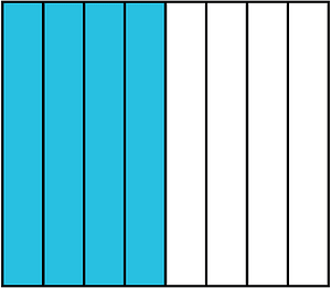 Cerulean-Blue Rectangle Fraction 4:8