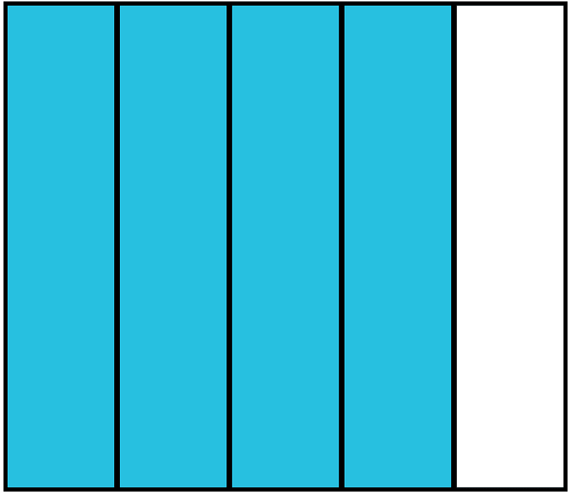Cerulean-Blue Rectangle Fraction 4:5