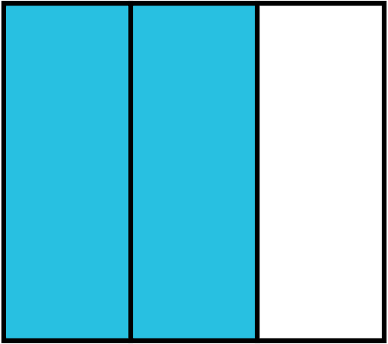 Cerulean-Blue Rectangle Fraction 2:3