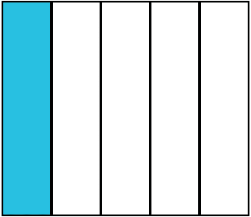 Cerulean-Blue Rectangle Fraction 1:5