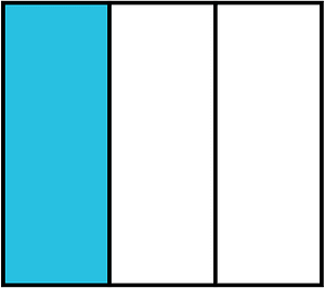 Cerulean-Blue Rectangle Fraction 1:3