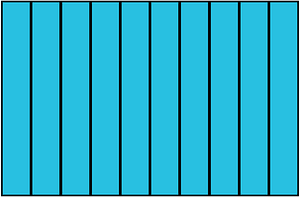 Cerulean-Blue Rectangle Fraction 10:10