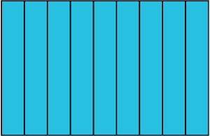 Cerulean-Blue Rectangle Fraction 9:9