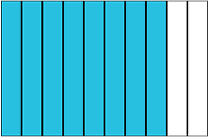 Cerulean-Blue Rectangle Fraction 8:10