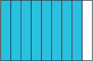 Cerulean-Blue Rectangle Fraction 8:9